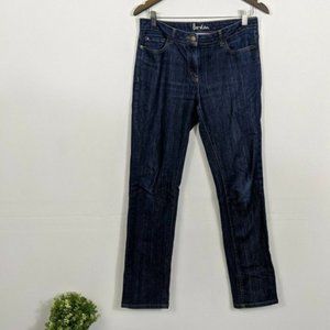 Boden Straight Leg Dark Wash Mid Rise Jeans 8
